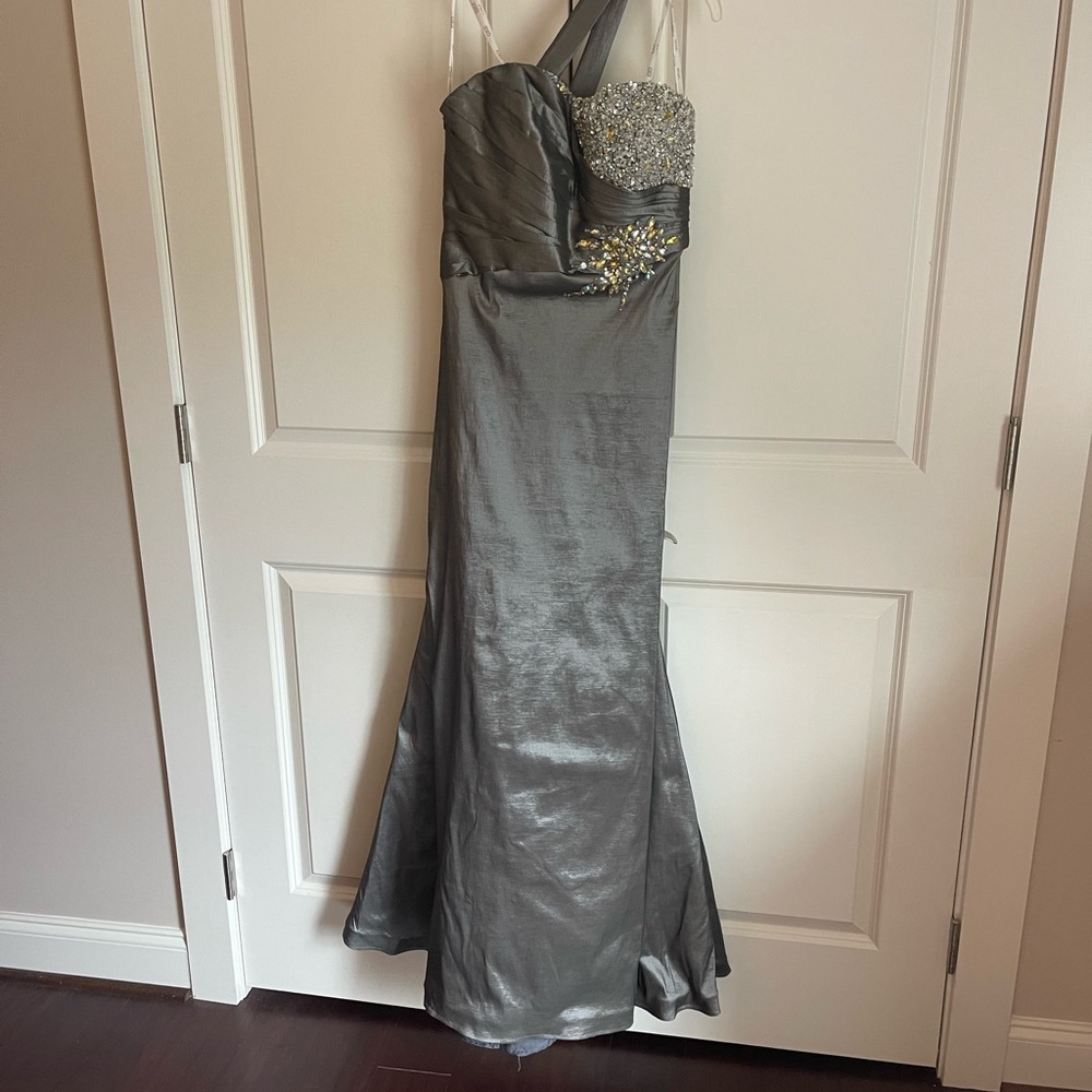 Elegant Gray Evening Gown